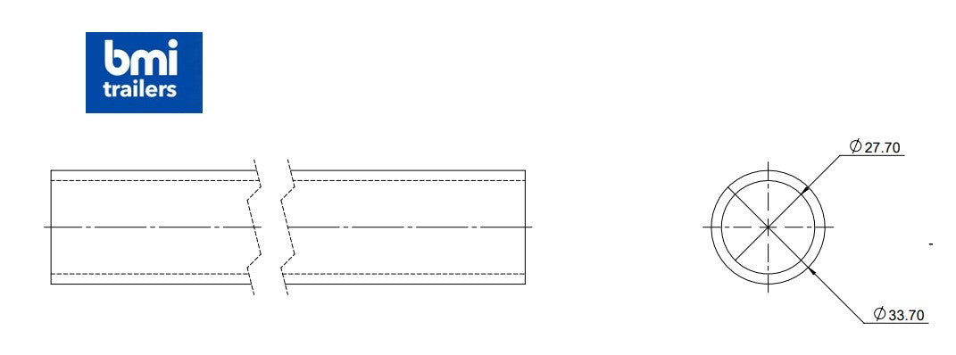 AW 21742 ----- Ø33.7x3.0mm TUBE  GALVANISED - 3039mm