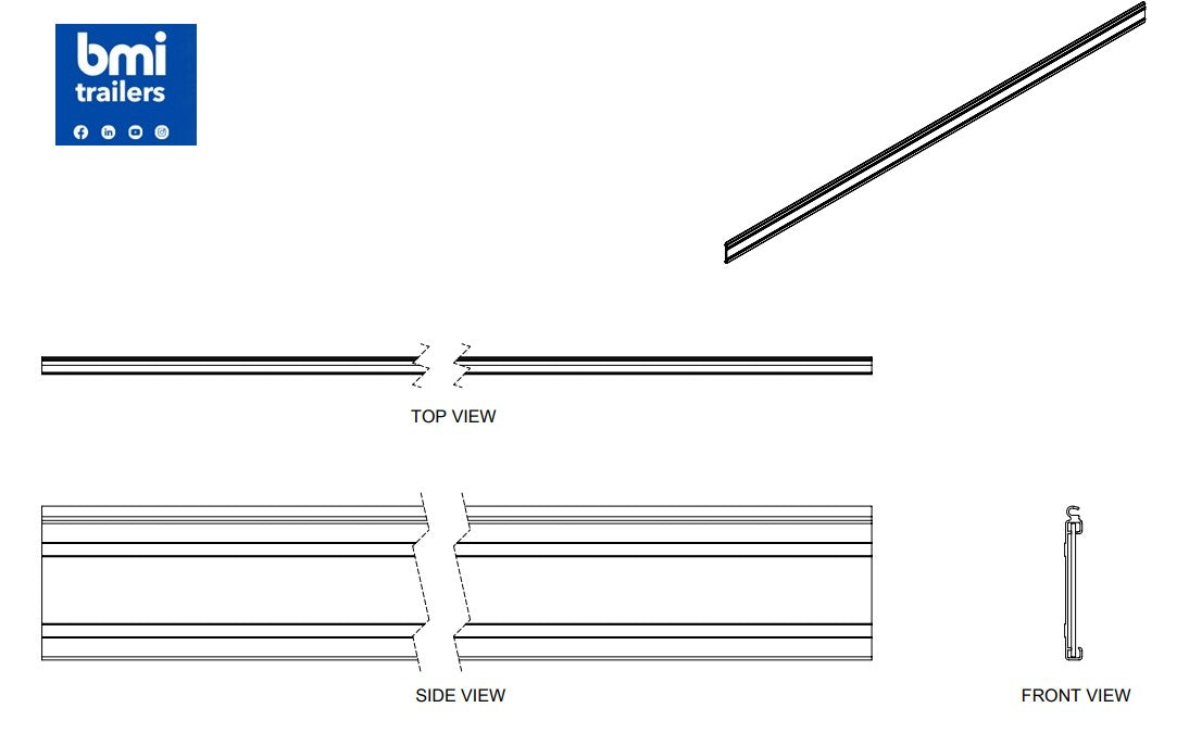AW 25626 ----- Featherwing Side Valance 4000mm Long 150mm Deep
