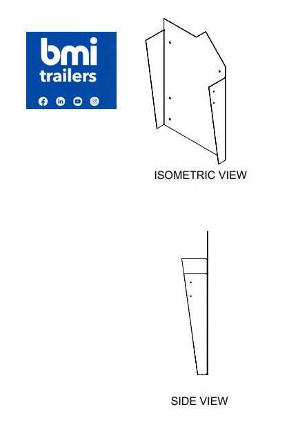 EJ 27019 ----- EURO REAR (LH) MUD GUARD