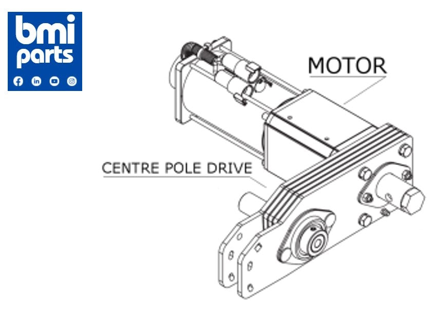 SP 6175 ----- Roll Tube Drive Assy W,motor Std