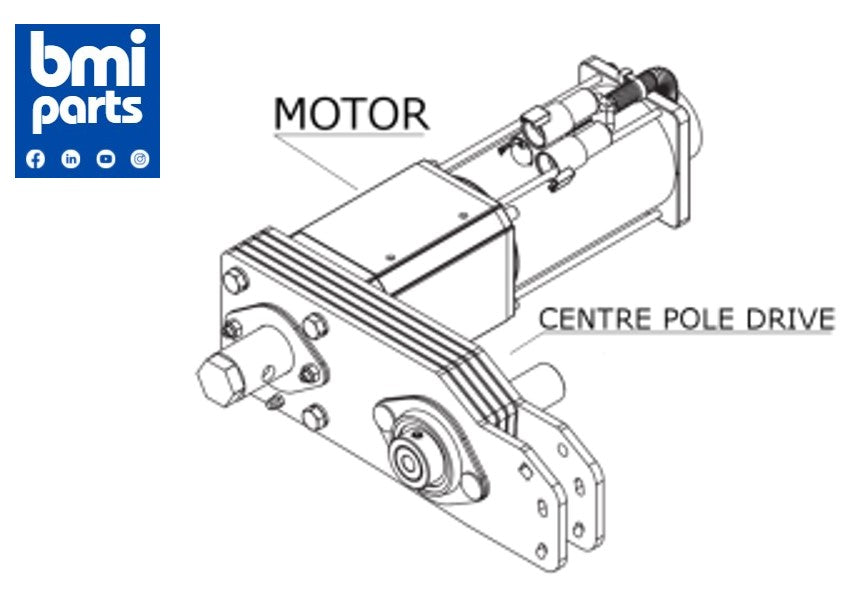 SP 6176 ----- Roll Tube Drive Assy W,motor Rr
