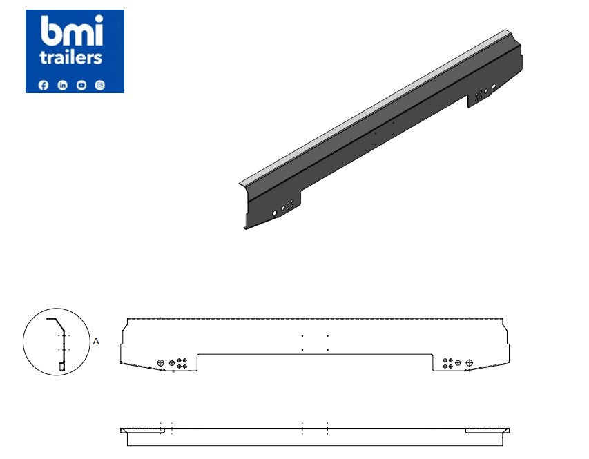 SW 15220 ----- Sw Metal Mover Front Plate Hyd Sheeter, Clean Sweep, Universal Bogie