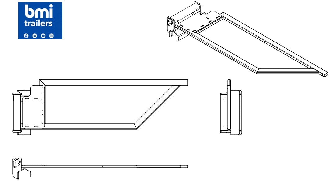 TT 25362 ----- Tt Hardbox Rh Rear 1,2 Net Arm With Hinge Assy