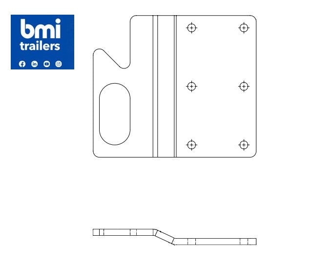 AW 20623 ----- AW HYD DOOR LATCHING  PLATE  WITH  SLOT