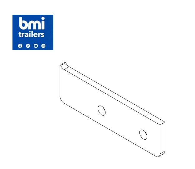 AW 21562 ----- AW DOOR OVERCENTRE HOOK ALU GUIDE MOUNTING PLATE