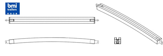 AW 27837 ----- AW DOUBLE TIE BAR ASSY (STEEL TOP RAIL / 76MM DOMES)