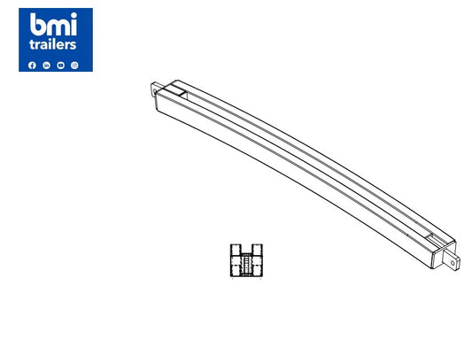 AW 27872 ----- AW DOUBLE TIE BAR ASSY (200X100) TOP RAIL / 76MM DOMES)