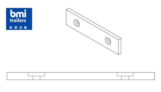 AW 35011 ----- WHITE BOLT ON STRAP GUIDE