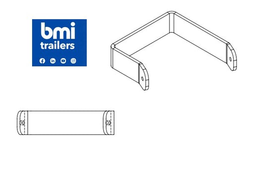 AW 41206 ----- ALUMINIUM LADDER BRACKET (WIDER LADDER)   max min