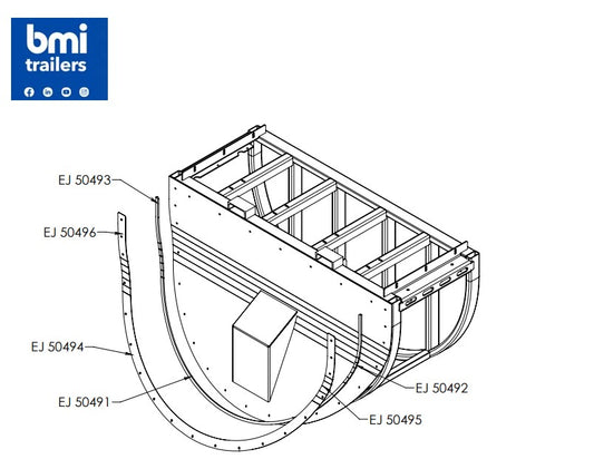 EJ 50350 ----- EJ HALF PIPE EJECTOR BLADE (NARROW BODY / 27M³)