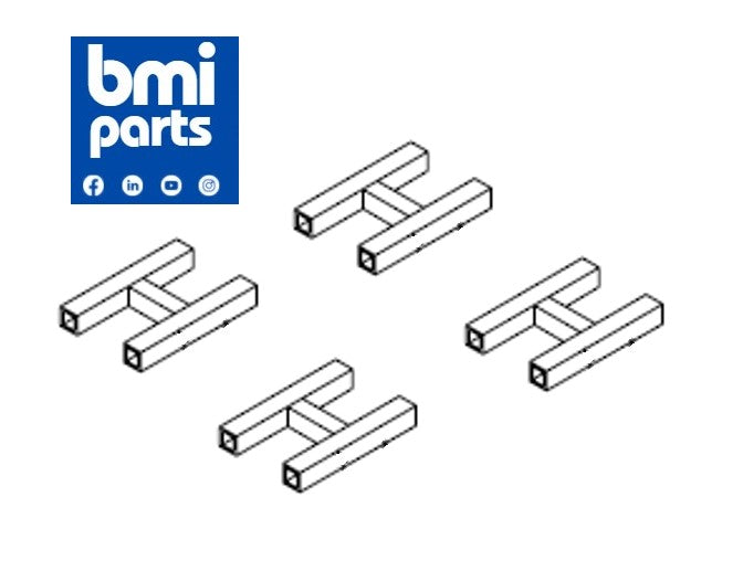 HW 0057 ----- H Connector Assembly 12" Box Of 4 3313