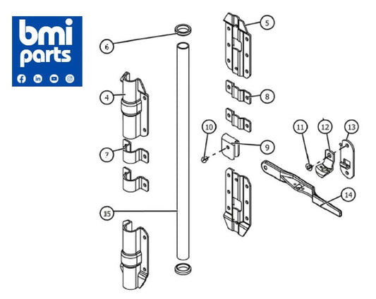 HW 5189 ----- Bearing Bracket (Outer Small) (For Loking Bar Kit)