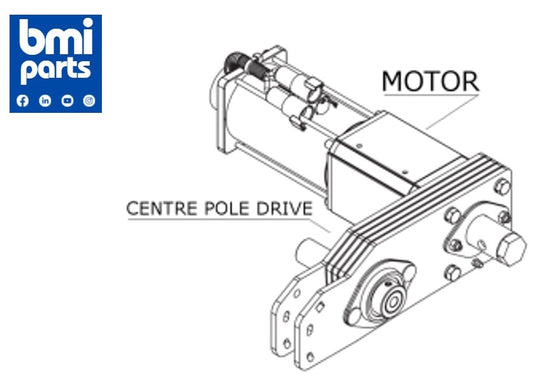 SP 6175 ----- Roll Tube Drive Assy W,motor Std