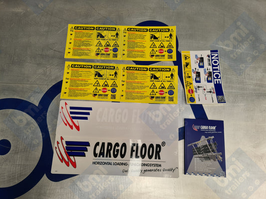 SP 7286 ----- CARGO FLOOR A/B CONTROL DECAL KIT (9410016)