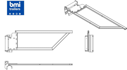 TT 25362 ----- Tt Hardbox Rh Rear 1,2 Net Arm With Hinge Assy