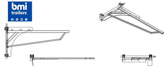 TT 25372 ----- Tt Hardbox 1,2 Net Manual Front Lh Arm With Hinge Assy